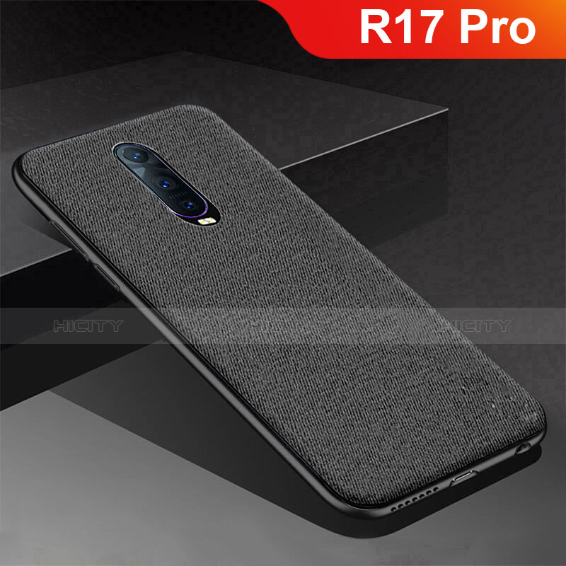 Silikon Hülle Handyhülle Gummi Schutzhülle Tasche Köper für Oppo R17 Pro Schwarz