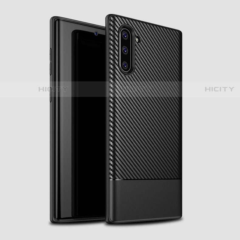 Silikon Hülle Handyhülle Gummi Schutzhülle Tasche Köper für Samsung Galaxy Note 10 5G Schwarz