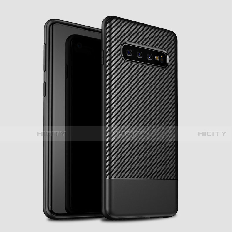 Silikon Hülle Handyhülle Gummi Schutzhülle Tasche Köper für Samsung Galaxy S10 5G Schwarz