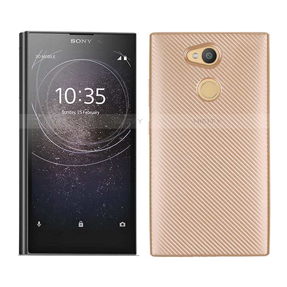 Silikon Hülle Handyhülle Gummi Schutzhülle Tasche Köper für Sony Xperia L2 Gold