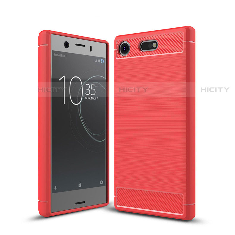 Silikon Hülle Handyhülle Gummi Schutzhülle Tasche Köper für Sony Xperia XZ1 Compact Rot