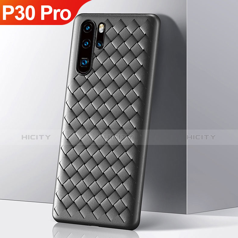 Silikon Hülle Handyhülle Gummi Schutzhülle Tasche Köper S01 für Huawei P30 Pro New Edition Schwarz Plus