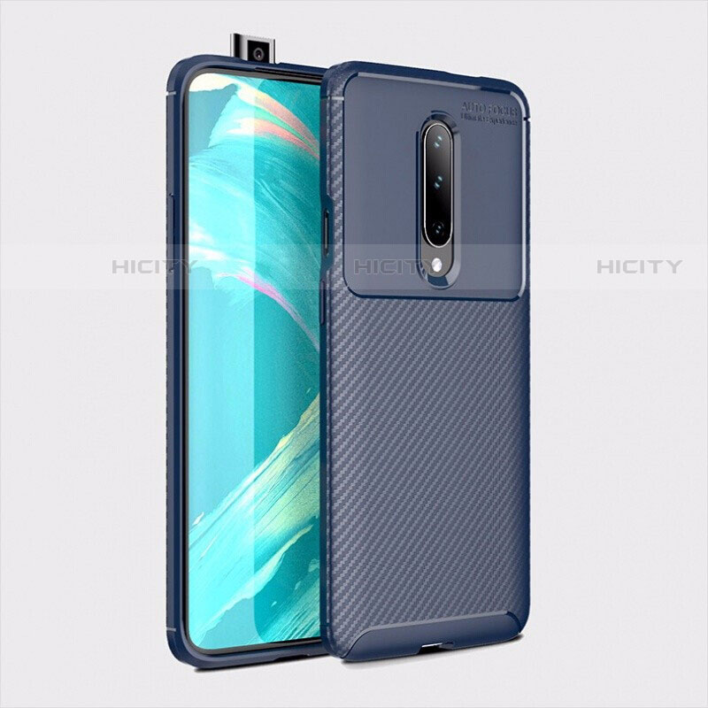 Silikon Hülle Handyhülle Gummi Schutzhülle Tasche Köper S01 für OnePlus 7 Pro Blau