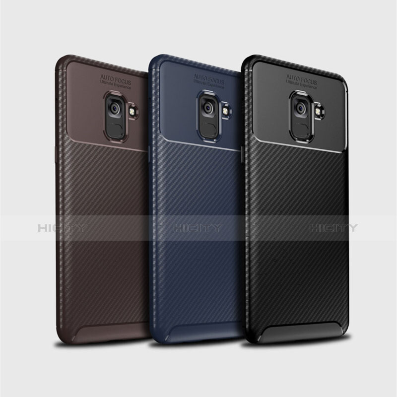 Silikon Hülle Handyhülle Gummi Schutzhülle Tasche Köper S01 für Samsung Galaxy A8+ A8 Plus (2018) A730F