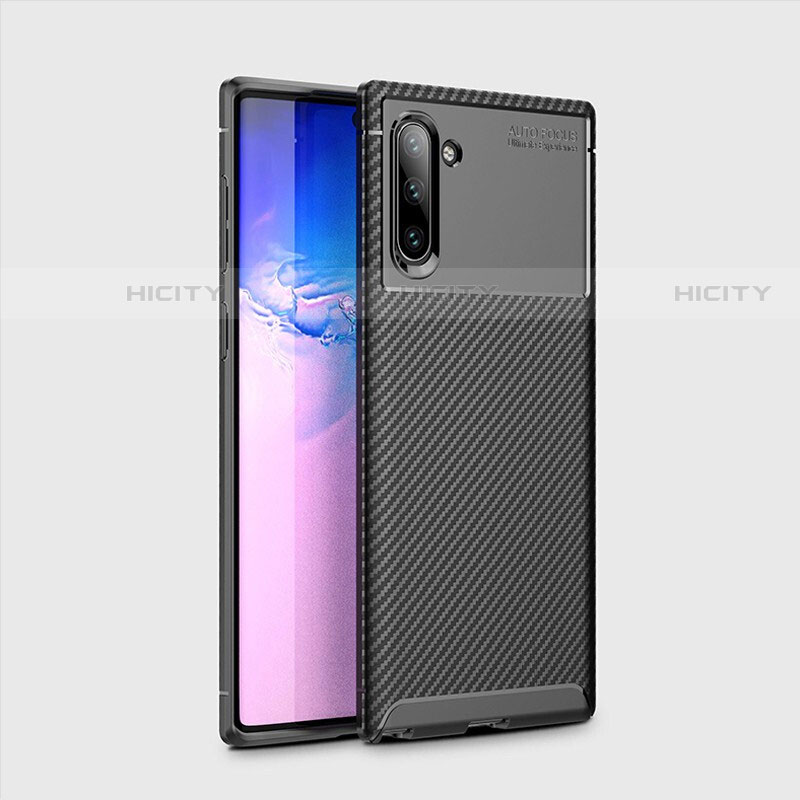 Silikon Hülle Handyhülle Gummi Schutzhülle Tasche Köper S01 für Samsung Galaxy Note 10 Schwarz