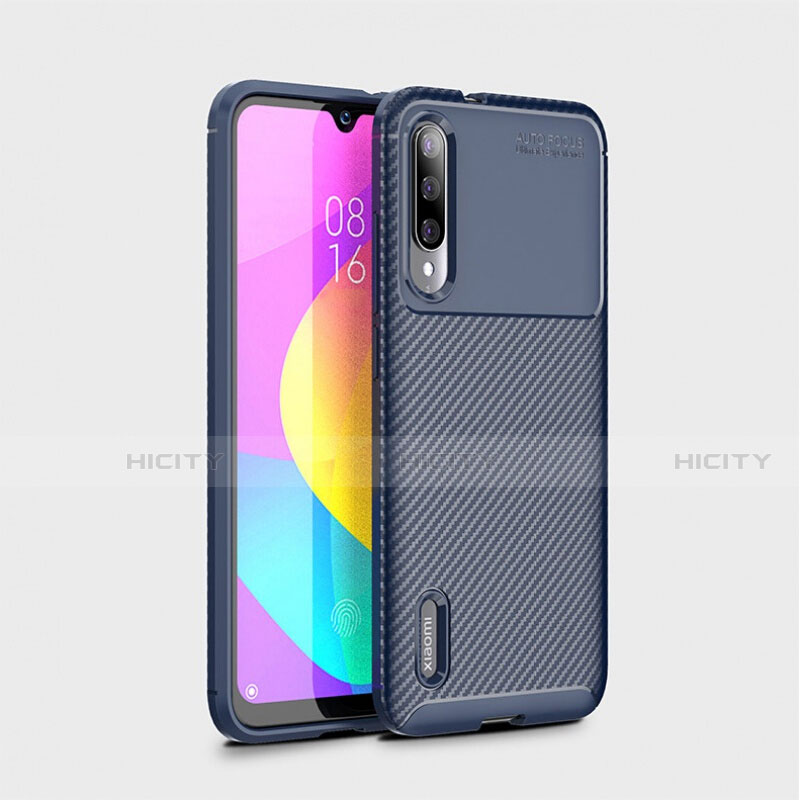 Silikon Hülle Handyhülle Gummi Schutzhülle Tasche Köper S01 für Xiaomi Mi A3 Blau