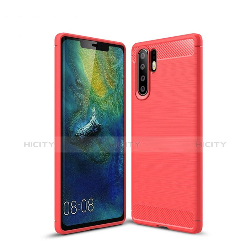 Silikon Hülle Handyhülle Gummi Schutzhülle Tasche Köper S03 für Huawei P30 Pro New Edition Rot Plus