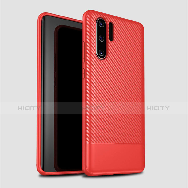 Silikon Hülle Handyhülle Gummi Schutzhülle Tasche Köper S04 für Huawei P30 Pro New Edition Rot Plus