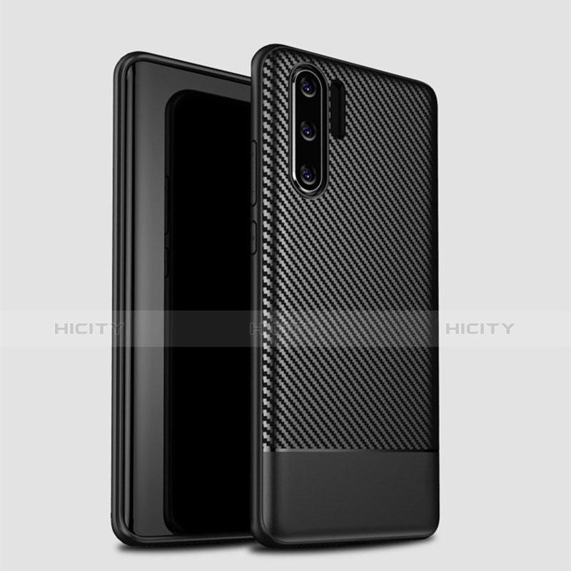 Silikon Hülle Handyhülle Gummi Schutzhülle Tasche Köper S04 für Huawei P30 Pro New Edition Schwarz Plus