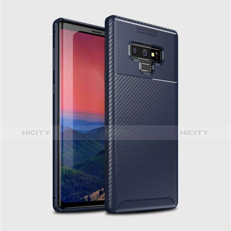 Silikon Hülle Handyhülle Gummi Schutzhülle Tasche Köper T01 für Samsung Galaxy Note 9 Blau