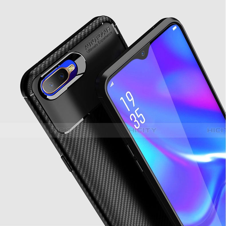 Silikon Hülle Handyhülle Gummi Schutzhülle Tasche Köper Y02 für Oppo K1 groß