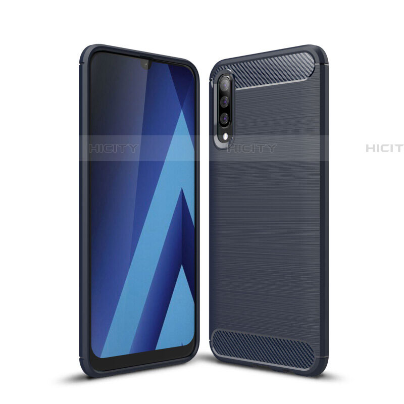 Silikon Hülle Handyhülle Gummi Schutzhülle Tasche Line C01 für Samsung Galaxy A70