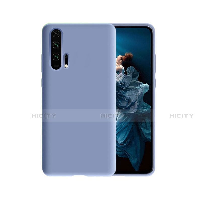 Silikon Hülle Handyhülle Gummi Schutzhülle Tasche Line C07 für Huawei Honor 20 Pro Violett