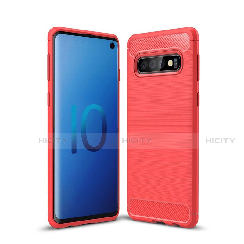 Silikon Hülle Handyhülle Gummi Schutzhülle Tasche Line für Samsung Galaxy S10