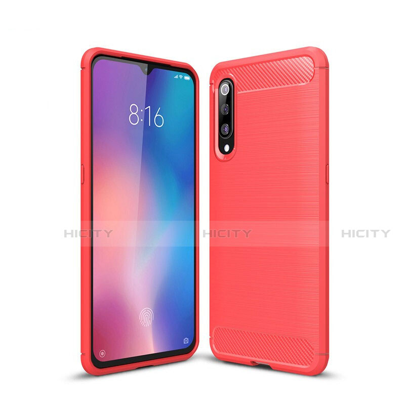 Silikon Hülle Handyhülle Gummi Schutzhülle Tasche Line für Xiaomi Mi 9 Pro 5G Rot