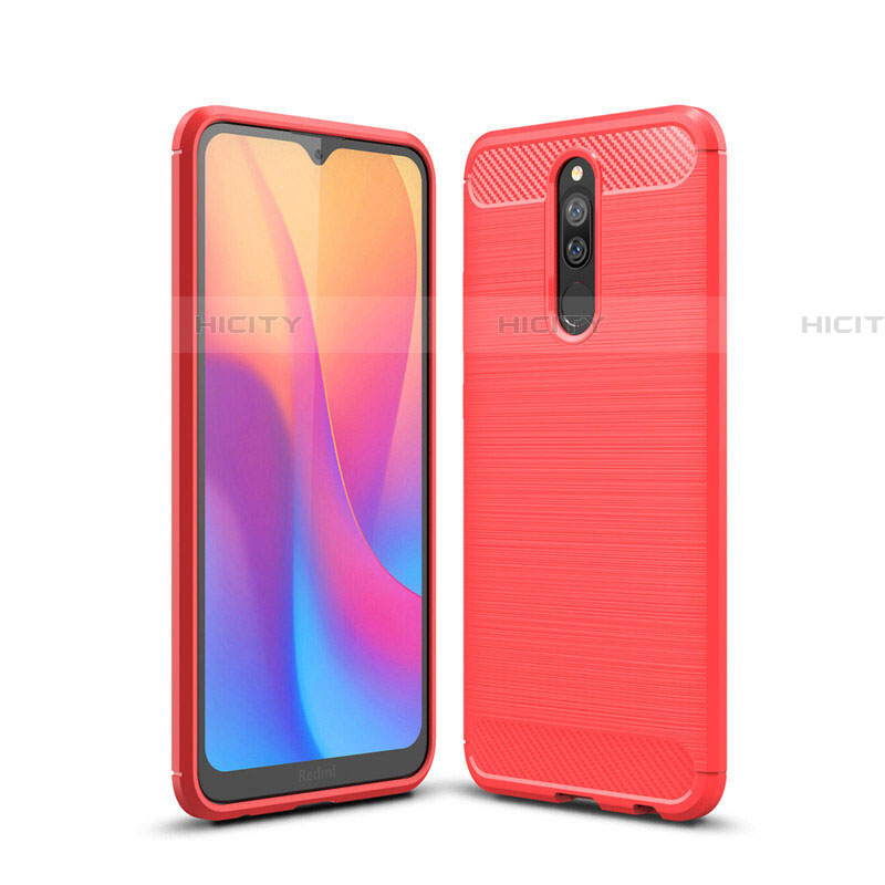 Silikon Hülle Handyhülle Gummi Schutzhülle Tasche Line für Xiaomi Redmi 8 groß