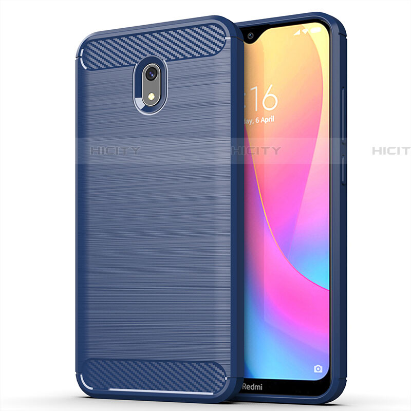 Silikon Hülle Handyhülle Gummi Schutzhülle Tasche Line für Xiaomi Redmi 8A Blau Plus