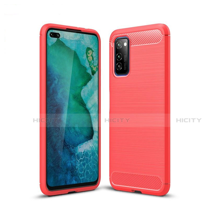 Silikon Hülle Handyhülle Gummi Schutzhülle Tasche Line S01 für Huawei Honor View 30 Pro 5G Rot