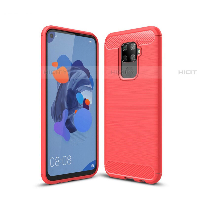 Silikon Hülle Handyhülle Gummi Schutzhülle Tasche Line S01 für Huawei Nova 5i Pro Rot Plus