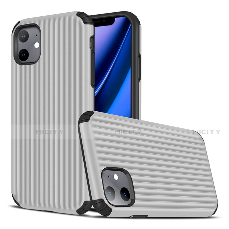 Silikon Hülle Handyhülle Gummi Schutzhülle Tasche Line Z01 für Apple iPhone 11