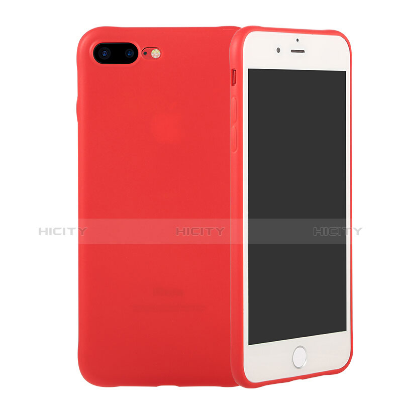 Silikon Hülle Handyhülle Gummi Schutzhülle TPU C02 für Apple iPhone 7 Plus Rot Plus