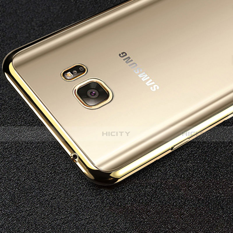 Silikon Hülle Handyhülle Rahmen Schutzhülle Durchsichtig Transparent für Samsung Galaxy Note 5 N9200 N920 N920F Gold