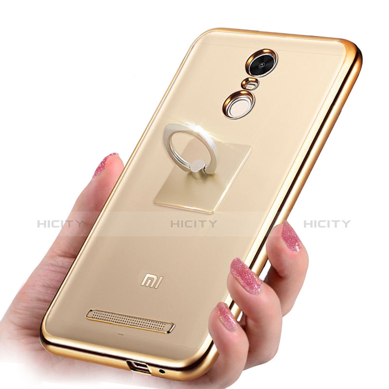 Silikon Hülle Handyhülle Rahmen Schutzhülle Durchsichtig Transparent für Xiaomi Redmi Note 3 Gold