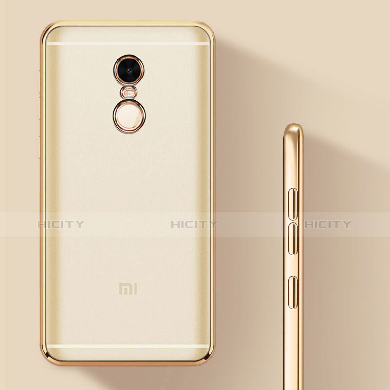 Silikon Hülle Handyhülle Rahmen Schutzhülle Durchsichtig Transparent für Xiaomi Redmi Note 4X Gold