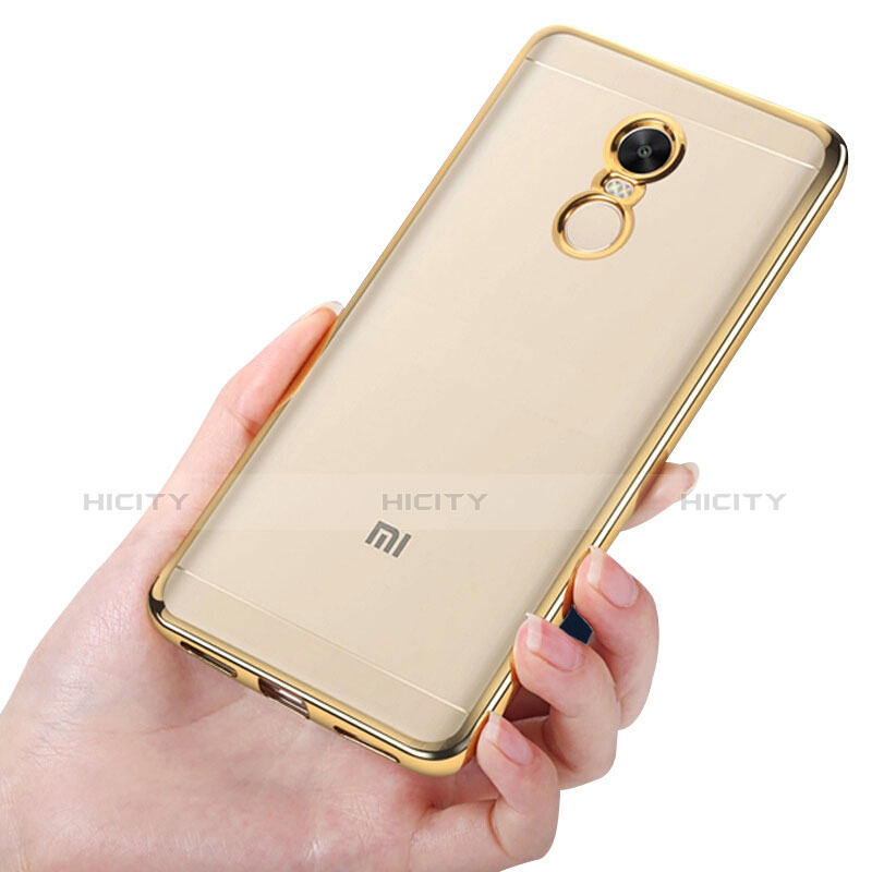 Silikon Hülle Handyhülle Rahmen Schutzhülle Durchsichtig Transparent für Xiaomi Redmi Note 4X Gold