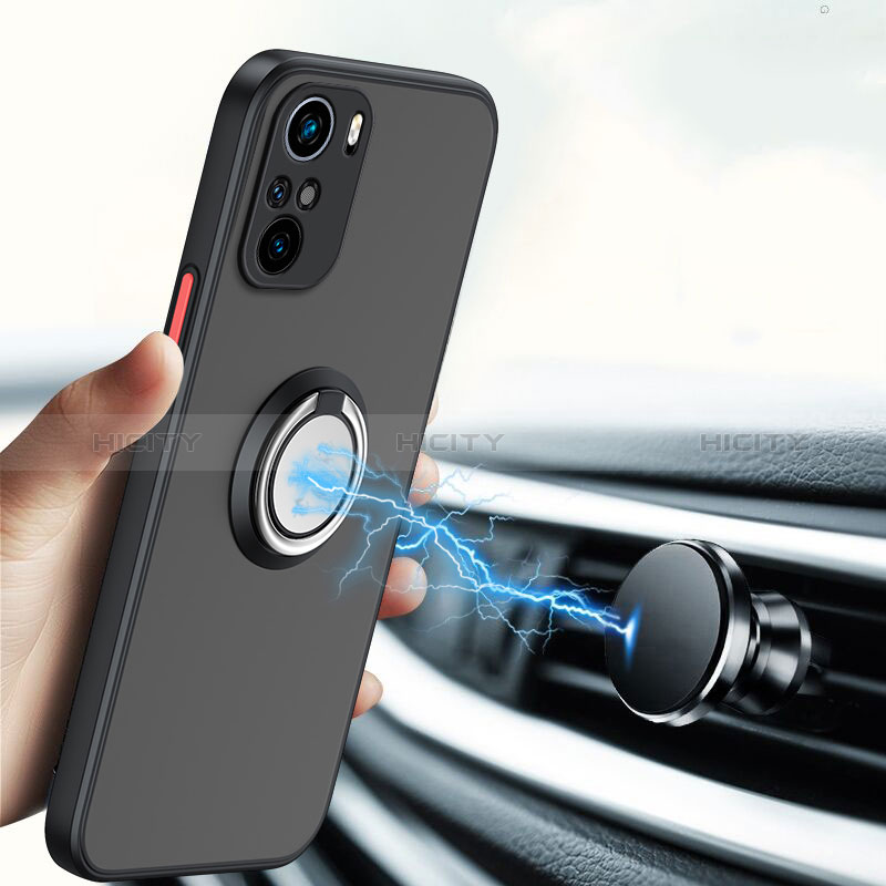 Silikon Hülle Handyhülle Rahmen Schutzhülle Durchsichtig Transparent Ganzkörper mit Magnetisch Fingerring Ständer T01 für Xiaomi Mi 11X 5G