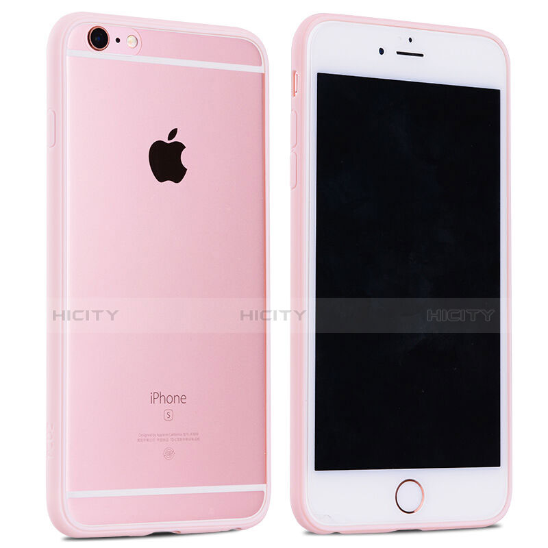 Silikon Hülle Handyhülle Rahmen Schutzhülle Durchsichtig Transparent Matt für Apple iPhone 6S Plus Rosa