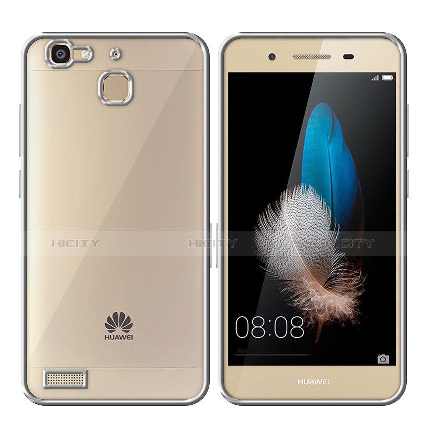 Silikon Hülle Handyhülle Rahmen Schutzhülle Durchsichtig Transparent Matt für Huawei Enjoy 5S Silber