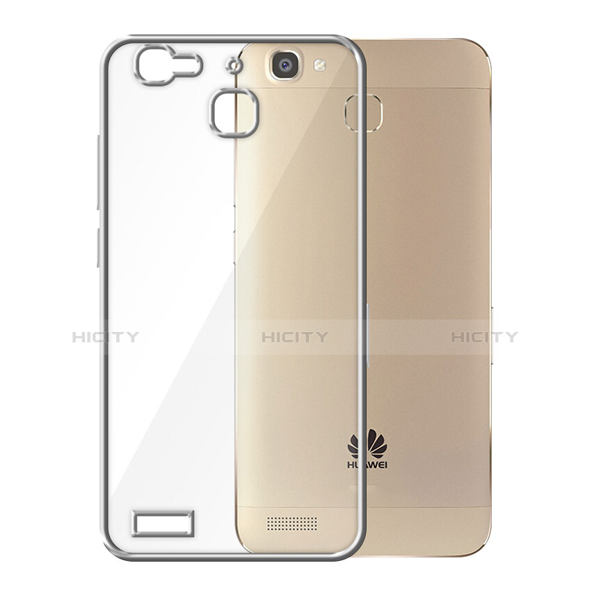 Silikon Hülle Handyhülle Rahmen Schutzhülle Durchsichtig Transparent Matt für Huawei Enjoy 5S Silber