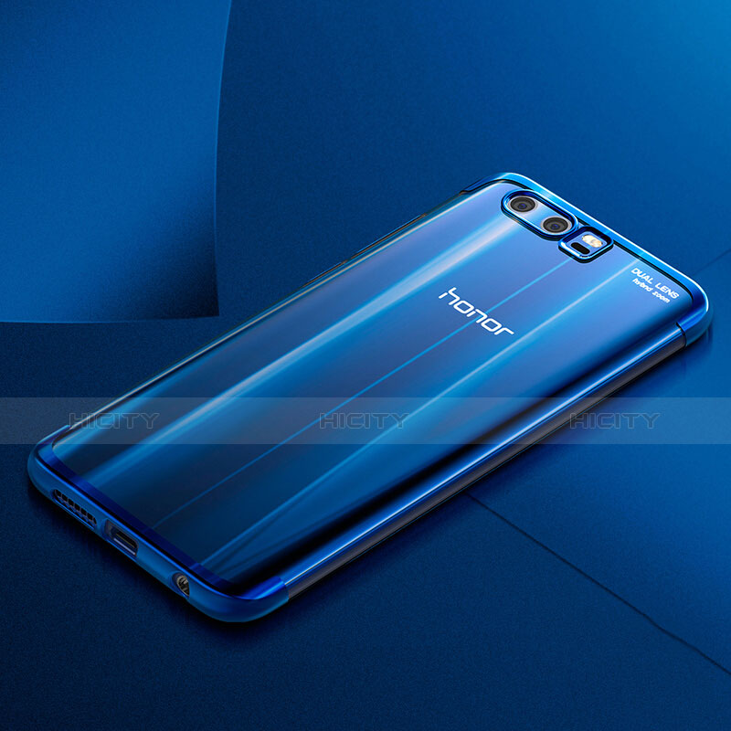 Silikon Hülle Handyhülle Rahmen Schutzhülle Durchsichtig Transparent Matt für Huawei Honor 9 Blau