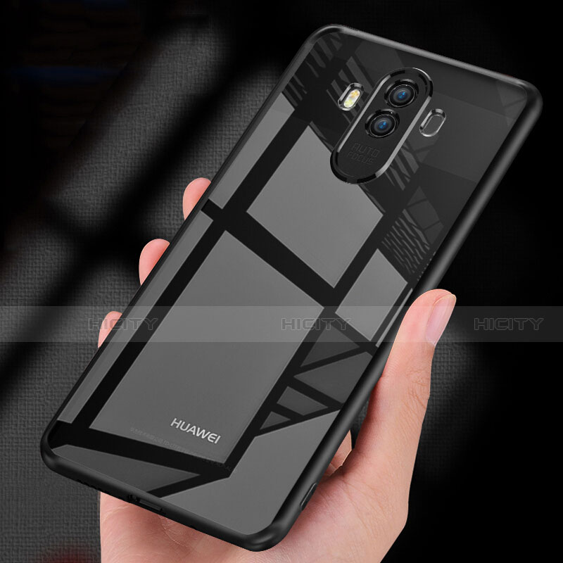 Silikon Hülle Handyhülle Rahmen Schutzhülle Durchsichtig Transparent Matt für Huawei Mate 10 Schwarz