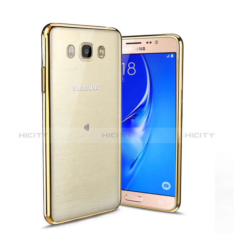 Silikon Hülle Handyhülle Rahmen Schutzhülle Durchsichtig Transparent Matt für Samsung Galaxy J5 (2016) J510FN J5108 Gold