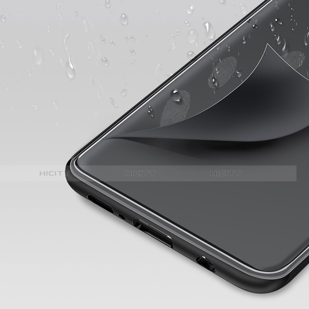 Silikon Hülle Handyhülle Rahmen Schutzhülle Durchsichtig Transparent Matt für Samsung Galaxy S10 5G Schwarz groß