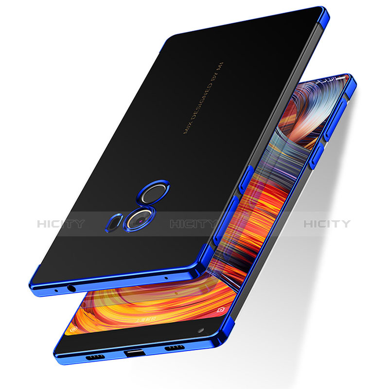 Silikon Hülle Handyhülle Rahmen Schutzhülle Durchsichtig Transparent Matt für Xiaomi Mi Mix Blau