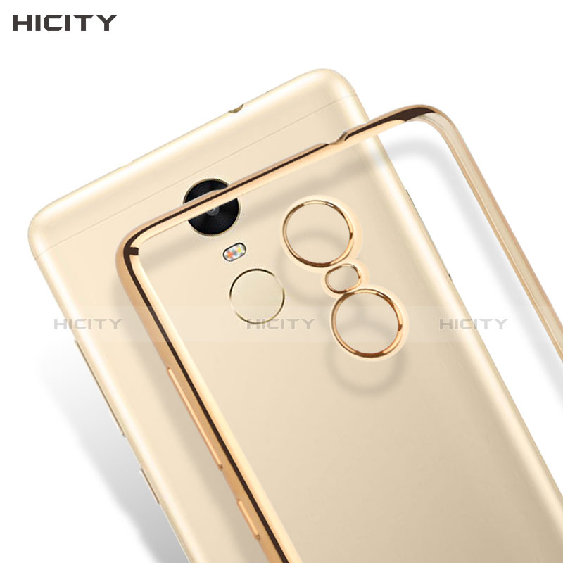 Silikon Hülle Handyhülle Rahmen Schutzhülle Durchsichtig Transparent Matt für Xiaomi Redmi Note 3 Gold