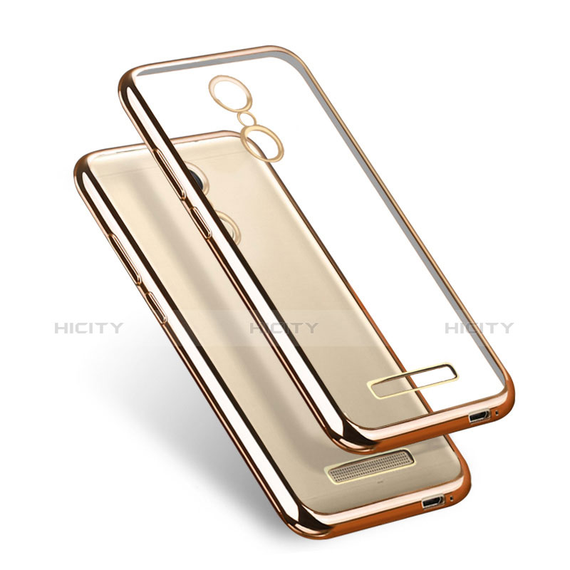 Silikon Hülle Handyhülle Rahmen Schutzhülle Durchsichtig Transparent Matt für Xiaomi Redmi Note 3 Gold