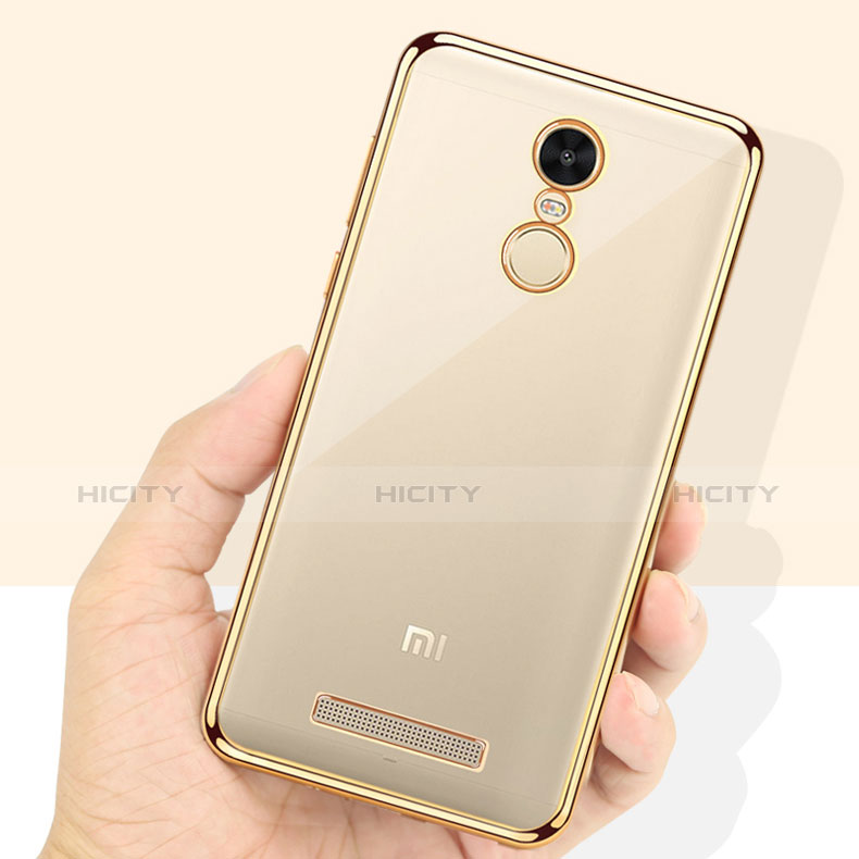 Silikon Hülle Handyhülle Rahmen Schutzhülle Durchsichtig Transparent Matt für Xiaomi Redmi Note 3 Gold