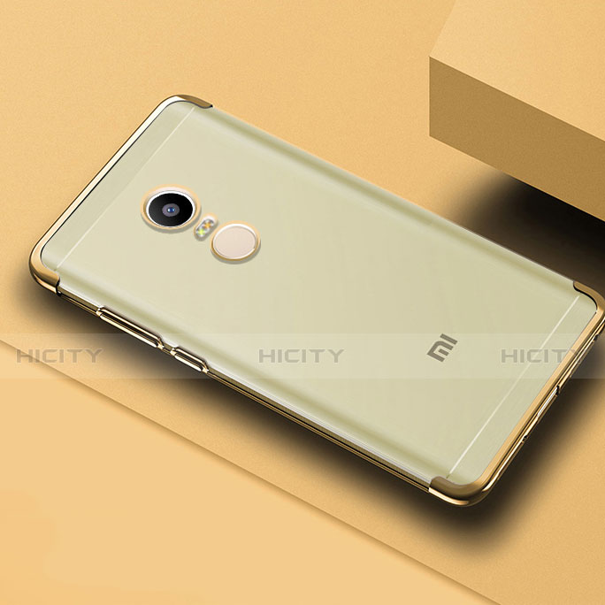 Silikon Hülle Handyhülle Rahmen Schutzhülle Durchsichtig Transparent Matt für Xiaomi Redmi Note 4X Gold