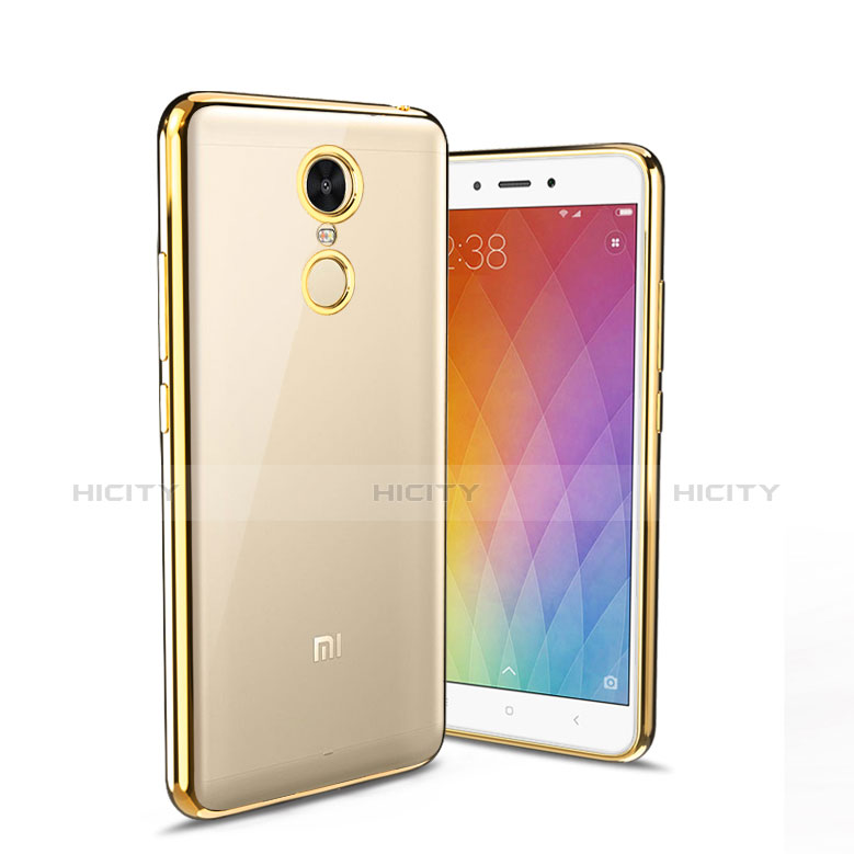 Silikon Hülle Handyhülle Rahmen Schutzhülle Durchsichtig Transparent Matt für Xiaomi Redmi Note 4X High Edition Gold