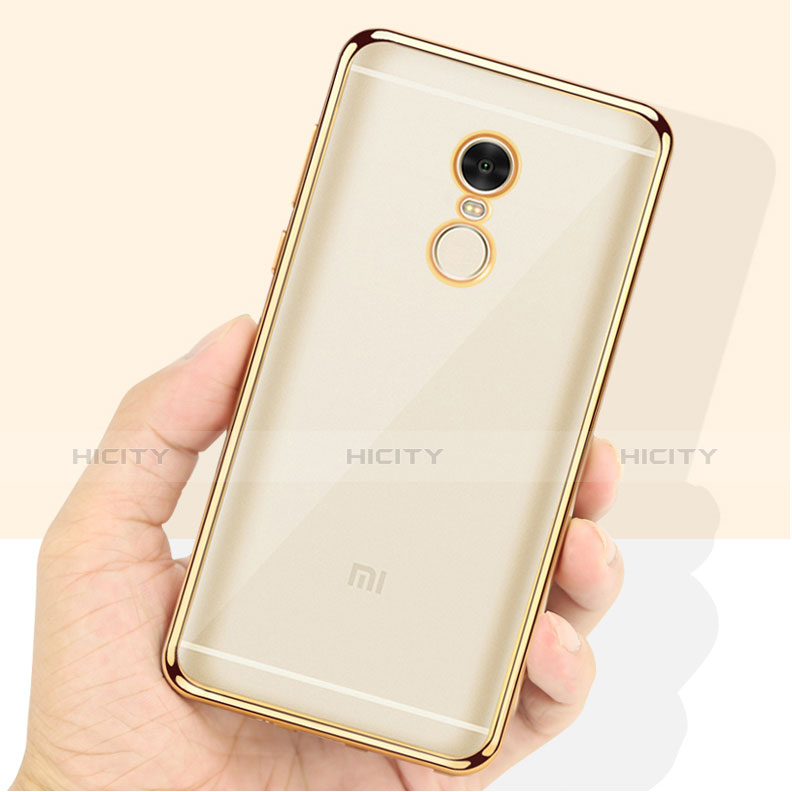 Silikon Hülle Handyhülle Rahmen Schutzhülle Durchsichtig Transparent Matt für Xiaomi Redmi Note 4X High Edition Gold