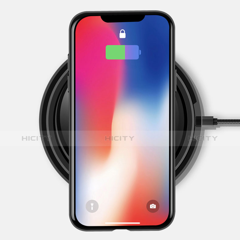 Silikon Hülle Handyhülle Rahmen Schutzhülle Durchsichtig Transparent Spiegel 360 Grad C02 für Apple iPhone X Schwarz