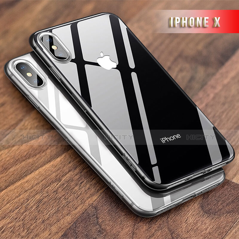 Silikon Hülle Handyhülle Rahmen Schutzhülle Durchsichtig Transparent Spiegel 360 Grad für Apple iPhone Xs Klar