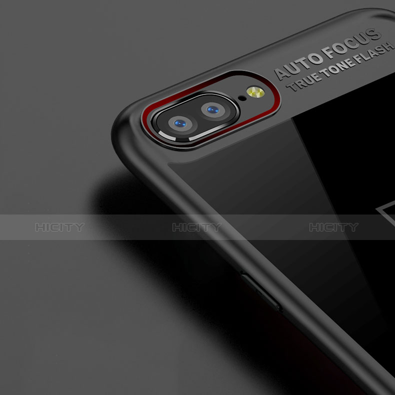 Silikon Hülle Handyhülle Rahmen Schutzhülle Durchsichtig Transparent Spiegel 360 Grad für OnePlus 5 Schwarz