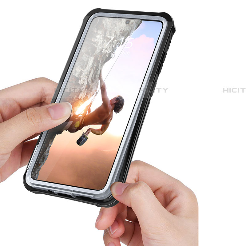 Silikon Hülle Handyhülle Rahmen Schutzhülle Durchsichtig Transparent Spiegel 360 Grad für Samsung Galaxy S20 Ultra 5G Schwarz