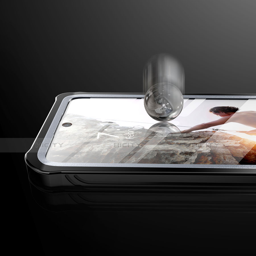 Silikon Hülle Handyhülle Rahmen Schutzhülle Durchsichtig Transparent Spiegel 360 Grad für Samsung Galaxy S20 Ultra 5G Schwarz