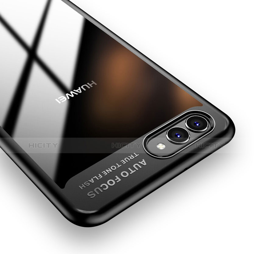 Silikon Hülle Handyhülle Rahmen Schutzhülle Durchsichtig Transparent Spiegel F01 für Huawei Nova 2S Schwarz